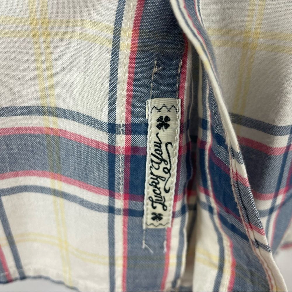 Men's Lucky Brand Short Sleeve Plaid Button Down XL‎ - Picture 7 of 7